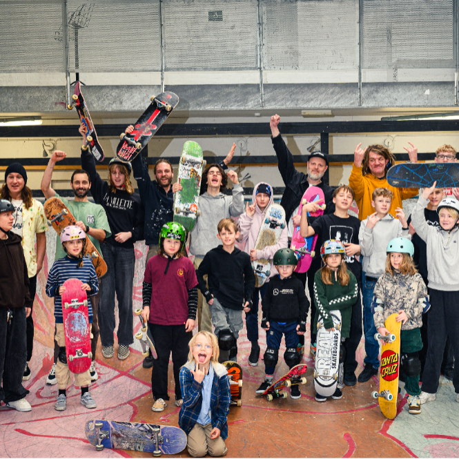 Skateboard børn og forældre Fælled Skatepark FS63 tryout image