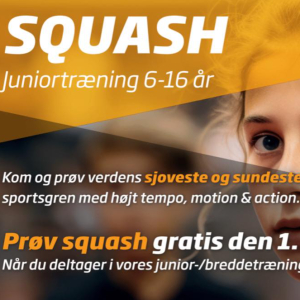 Junior squash for alle 6-16 årige.