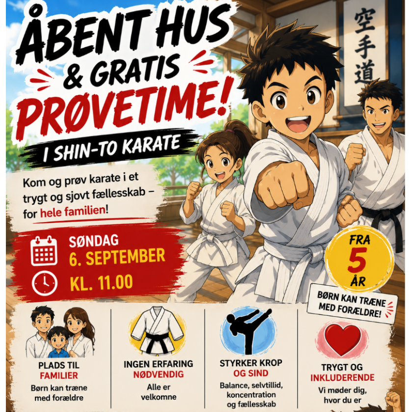 Shin-to karate - åbent hus